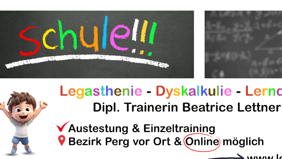 Dipl. Legasthenie - Dyskalkulie - Lerndidaktik Trainerin Beatrice Lettner